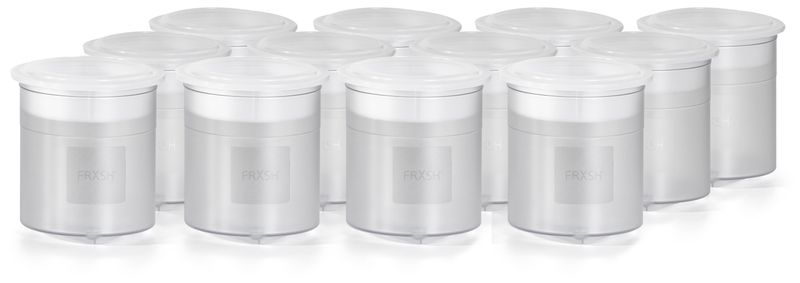 Gjennomsiktige FRXSH syntetiske kopper med lokk - 12 pakk